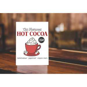 Old Fashioned Hot Cocoa Sign