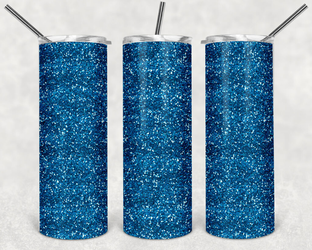 Blue Glitter Tumbler